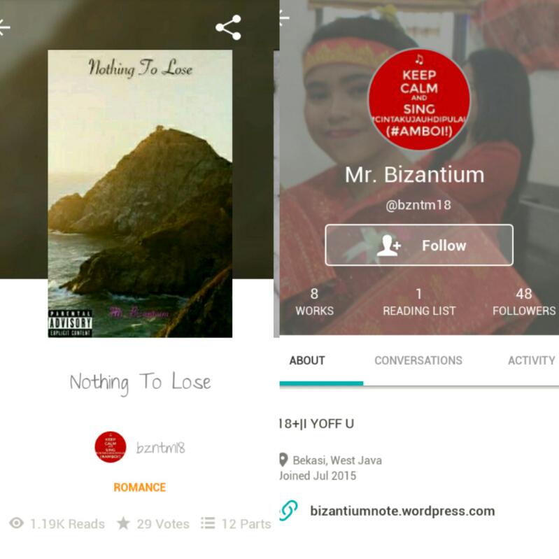 (Wattpad Review) Nothing To Lose by Mr. Bizantium 
